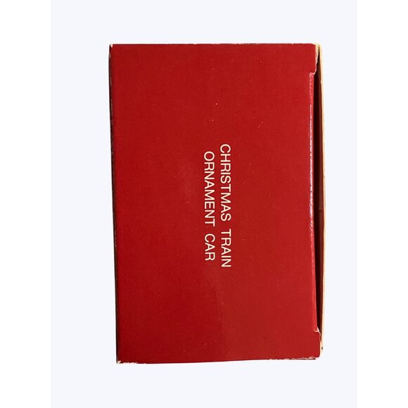 Christmas Train Ornament Car With Striped Ball Decoration Avon Gift Collection - Picture 10 of 11